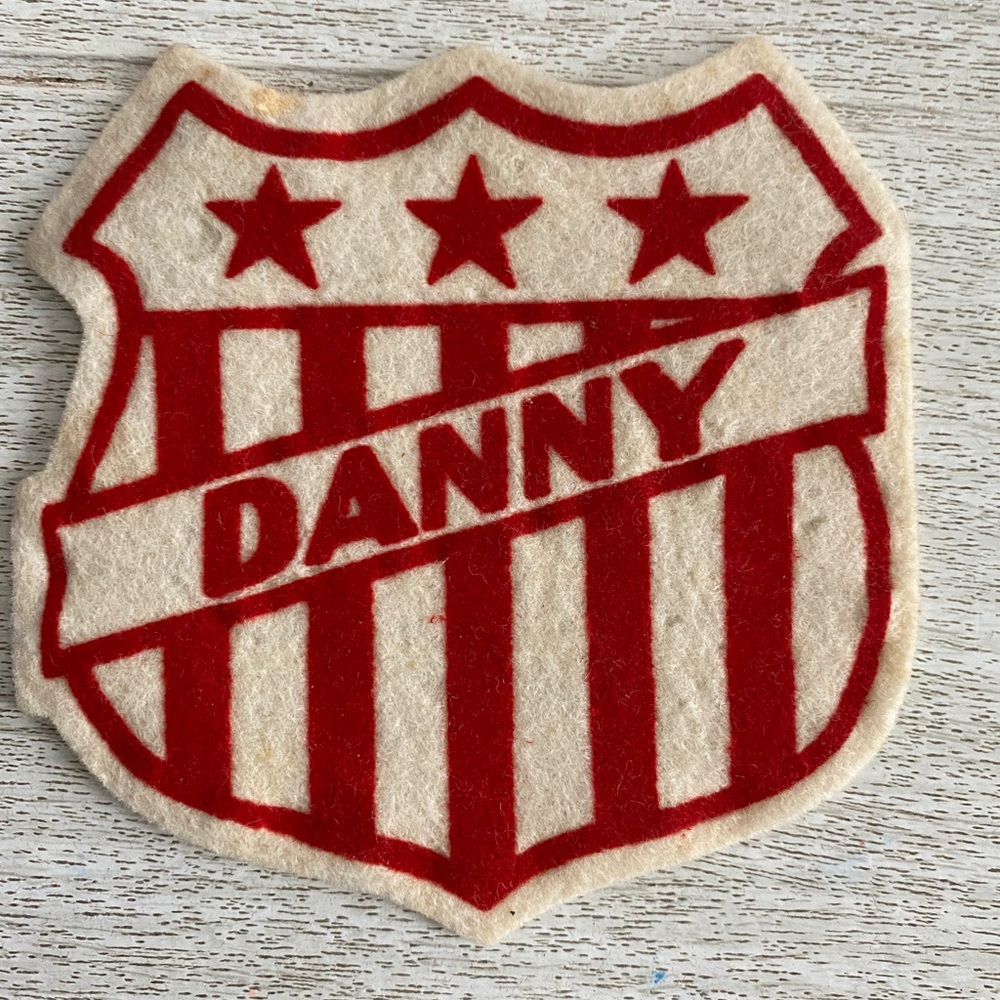 COPY - Vintage Sweater Varsity Name Patch The Felt Crafters “Danny“ 1940s-50s